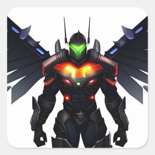 Vibrant Knight Quadratischer Aufkleber (Vorderseite)