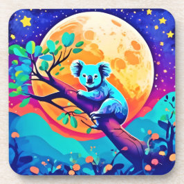 Vibrant Koala Moon Getränkeuntersetzer
