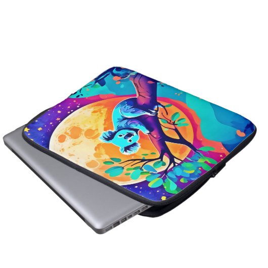 Vibrant Koala Moon Laptopschutzhülle (Vorne Knopf)