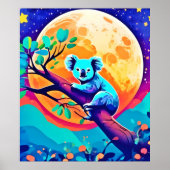 Vibrant Koala Moon Poster (Vorne)