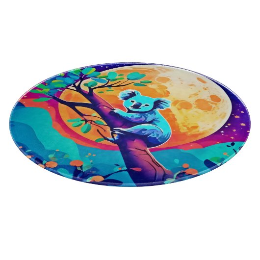 Vibrant Koala Moon Schneidebrett (Ecke)
