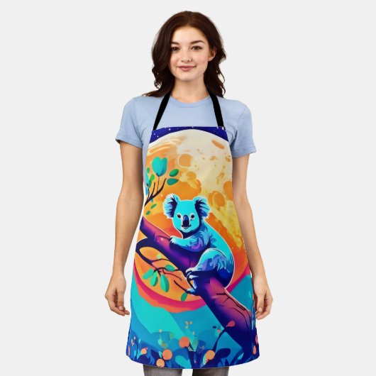Vibrant Koala Moon Schürze (Getragen)