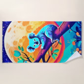 Vibrant Koala Moon Strandtuch (Vorderseite)