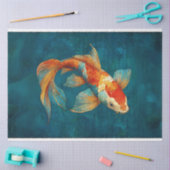 Vibrant Koi Fish Illustration Dekoupage Seidenpapier (Basteln)