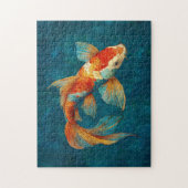 Vibrant Koi Fish Illustration Puzzle (Vertikal)