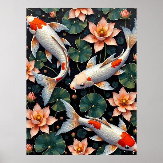 Vibrant Koi Pond Poster (Vorne)