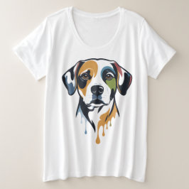 Vibrant Lab Pop Art Große Größe T-Shirt