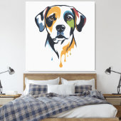 Vibrant Lab Pop Art Leinwanddruck (Insitu (Schlafzimmer))