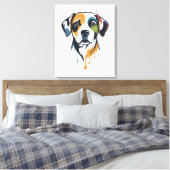 Vibrant Lab Pop Art Leinwanddruck (Insitu (Schlafzimmer))