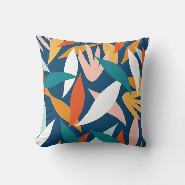 Vibrant Leaf Harmony Kissen (Vorderseite)