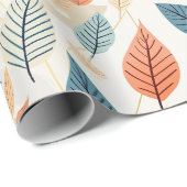 VIBRANT LEAF PATTERNS GESCHENKPAPIER (Rolleneckpunkt)