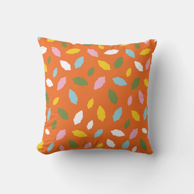 Vibrant Leaf Scatter Kissen (Vorderseite)