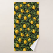 Vibrant Lemon Citrus Tree Pattern Badehandtuch (Badehandtuch)