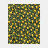 Vibrant Lemon Citrus Tree Pattern Fleecedecke (Vorderseite)