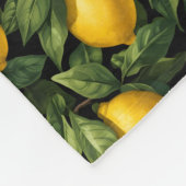 Vibrant Lemon Citrus Tree Pattern Fleecedecke (Ecke)