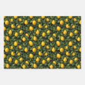 Vibrant Lemon Citrus Tree Pattern Geschenkpapier Set (Vorderseite 3)