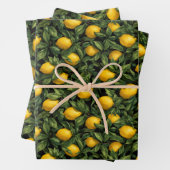Vibrant Lemon Citrus Tree Pattern Geschenkpapier Set (Beispiel)