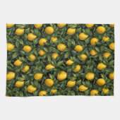 Vibrant Lemon Citrus Tree Pattern Geschirrtuch (Horizontal)