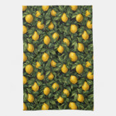 Vibrant Lemon Citrus Tree Pattern Geschirrtuch (Vertikal)