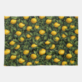Vibrant Lemon Citrus Tree Pattern Geschirrtuch (Horizontal)