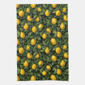 Vibrant Lemon Citrus Tree Pattern Geschirrtuch (Vertikal)