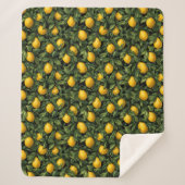 Vibrant Lemon Citrus Tree Pattern Sherpadecke (Vorderseite)
