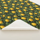 Vibrant Lemon Citrus Tree Pattern Sherpadecke (3/4)