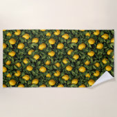 Vibrant Lemon Citrus Tree Pattern Strandtuch (Vorderseite)