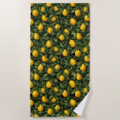 Vibrant Lemon Citrus Tree Pattern Strandtuch (Vorderseite)