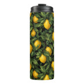 Vibrant Lemon Citrus Tree Pattern Thermosbecher (Vorderseite)