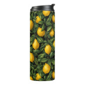 Vibrant Lemon Citrus Tree Pattern Thermosbecher (Nach links gedreht)