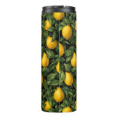 Vibrant Lemon Citrus Tree Pattern Thermosbecher (Rückseite)