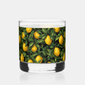 Vibrant Lemon Citrus Tree Pattern Whiskyglas (Vorderseite)