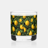 Vibrant Lemon Citrus Tree Pattern Whiskyglas (Links)