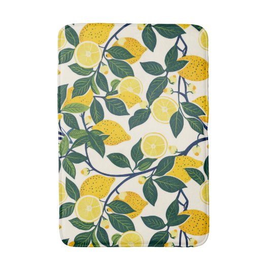 Vibrant Lemon Grove Badematte (Vorderseite Vertikal)
