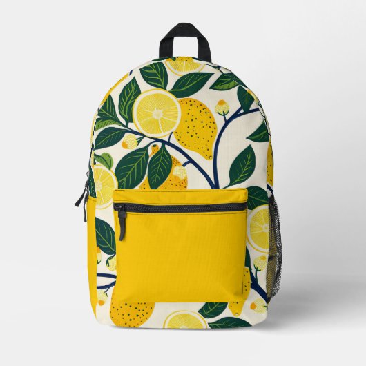 Vibrant Lemon Grove Bedruckter Rucksack (Vorderseite)