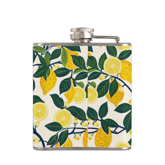 Vibrant Lemon Grove Flachmann (Rückseite)