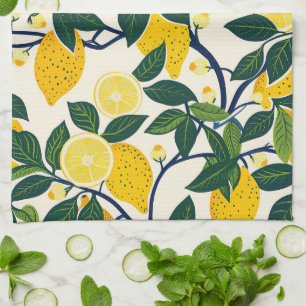 Vibrant Lemon Grove Geschirrtuch