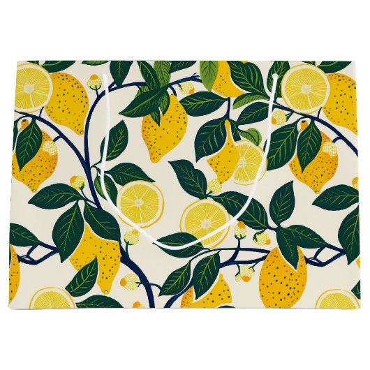 Vibrant Lemon Grove Große Geschenktüte (Vorderseite)
