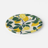 Vibrant Lemon Grove Pappteller (Schrägansicht)