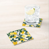 Vibrant Lemon Grove Rechteckiger Pappuntersetzer (Vor Ort)