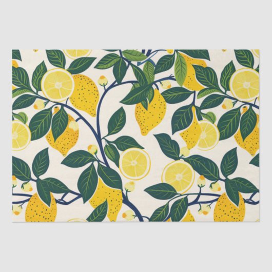 Vibrant Lemon Grove Seidenpapier (Vorderseite)
