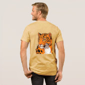 Vibrant Leopard Portrait With Bold Spots Tri-Blend Shirt (Rückseite voll)
