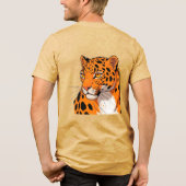 Vibrant Leopard Portrait With Bold Spots Tri-Blend Shirt (Rückseite)