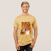 Vibrant Leopard Portrait With Bold Spots Tri-Blend Shirt (Vorderseite voll)