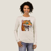 Vibrant Leopard Portrait With Bold Spots Tri-Blend Shirt (Volle Vorderseite)