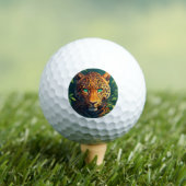 Vibrant Leopard Portrait With Emerald Eyes Golfball (Insitu T-Shirt)