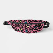 Vibrant Leopard Print Inspired Floral Pattern Bauchtasche (Vorderseite)