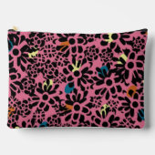 Vibrant Leopard Print Inspired Floral Pattern  Zubehörtasche (Vorderseite)