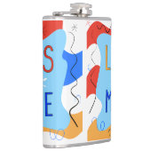 Vibrant "Less Is More" Abstract Graphic Flachmann (Rechts)
